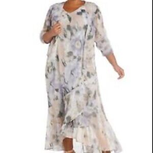 NWT R&M Richards 3/4 Sleeve Formal Plus Size 2 piece Dresses for Women Size 22W